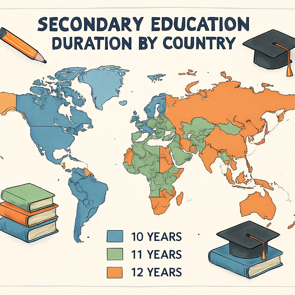 Global education duration disparities map for university admission research