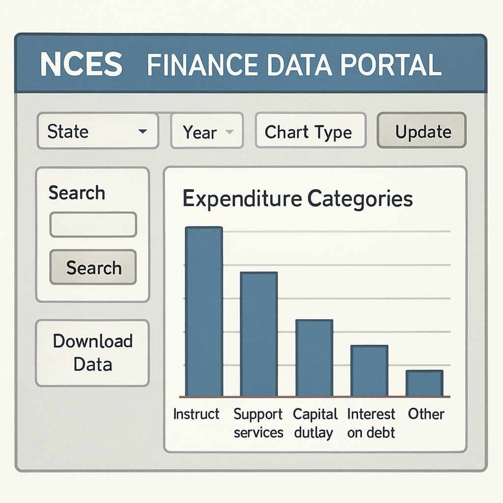 NCES education spending data interface for academic research