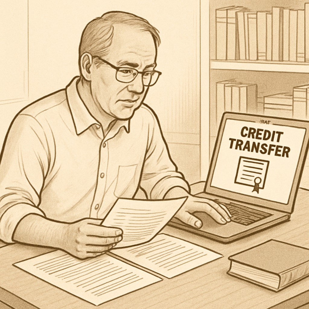 Credit transfer process for degree completion and BBA programs