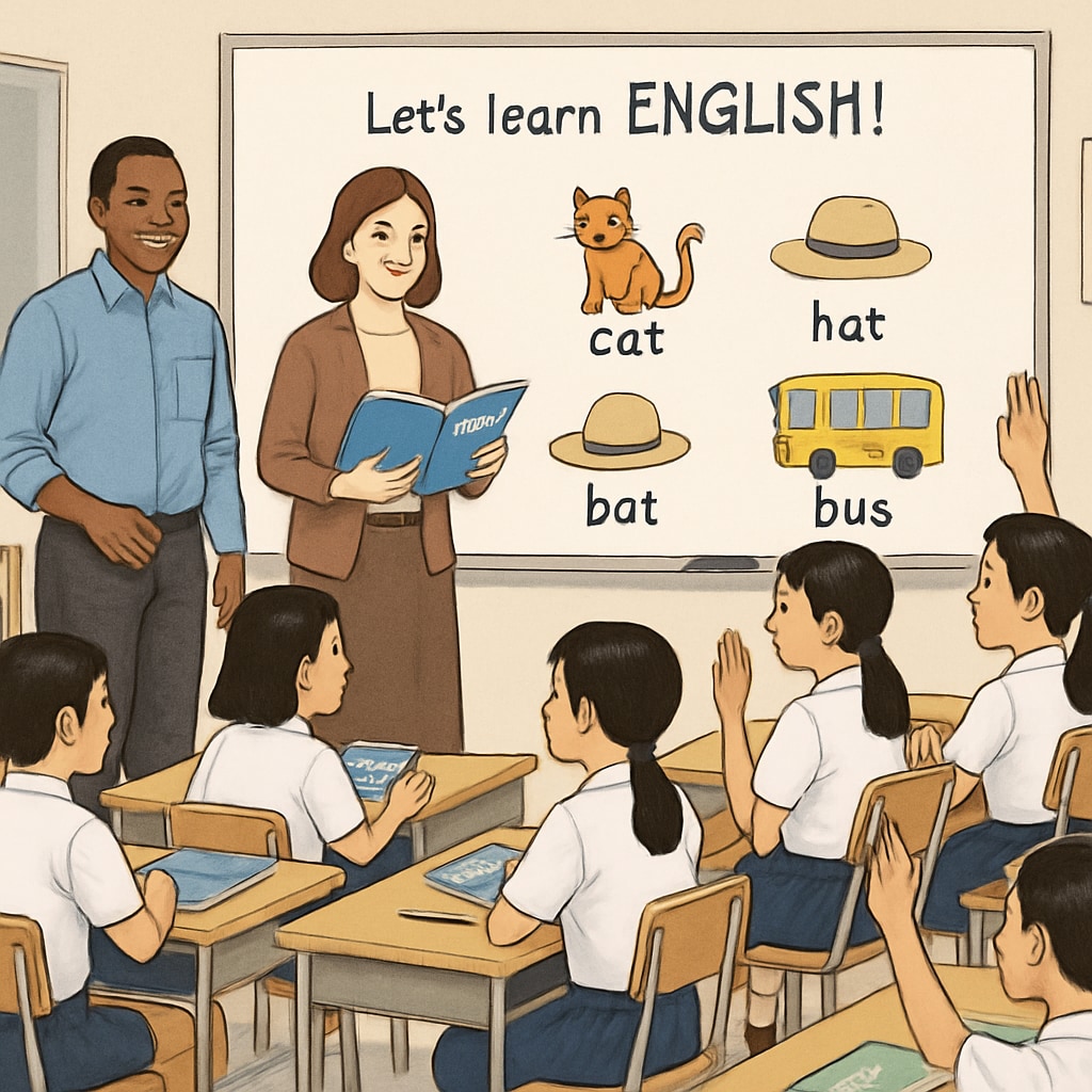 International English teachers working with Thai students during summer camp