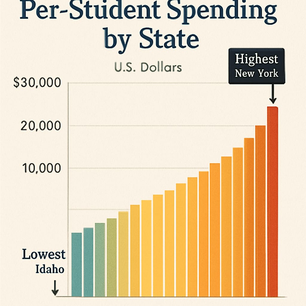 U.S. education expenditure data visualization by state