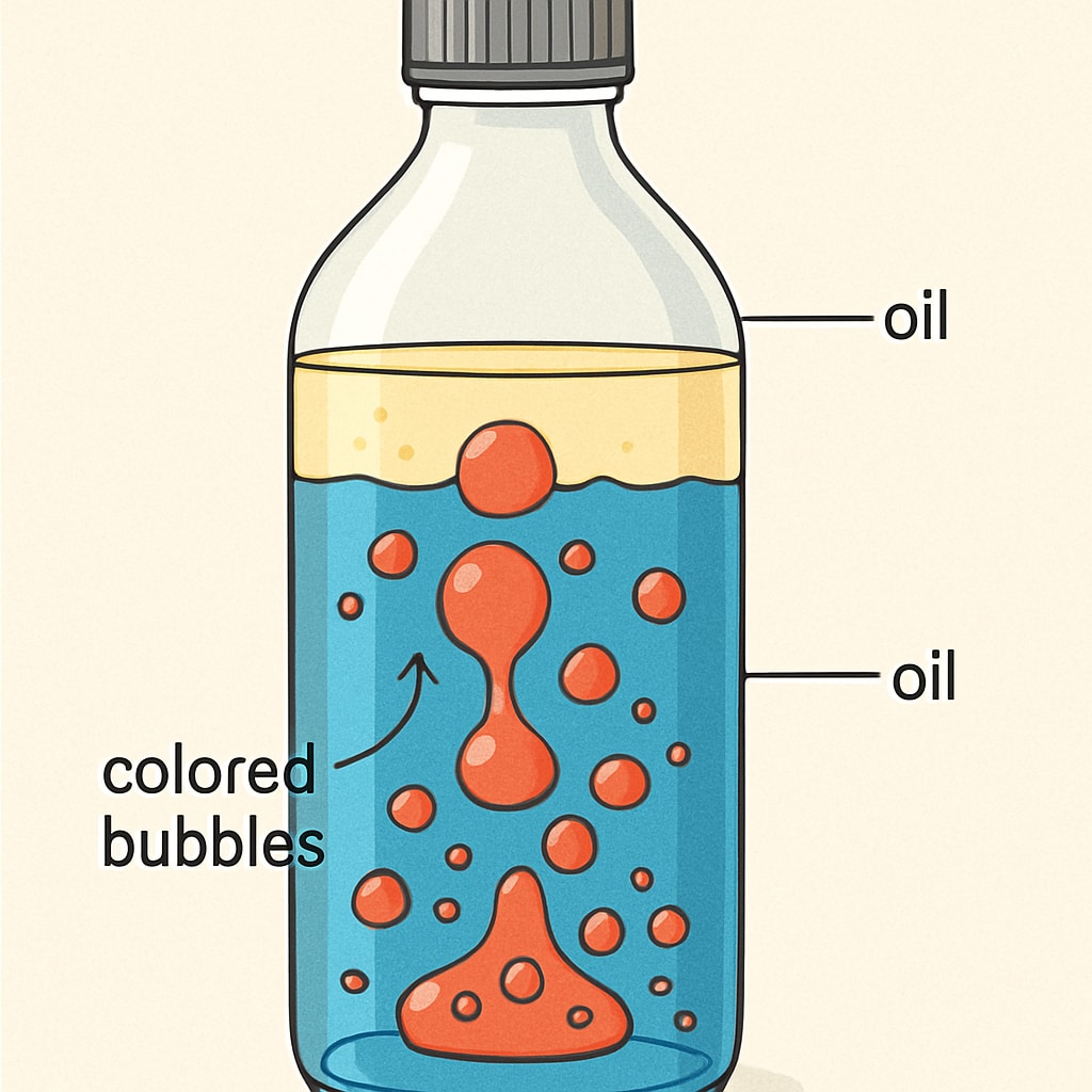 Kids science activity with density experiment