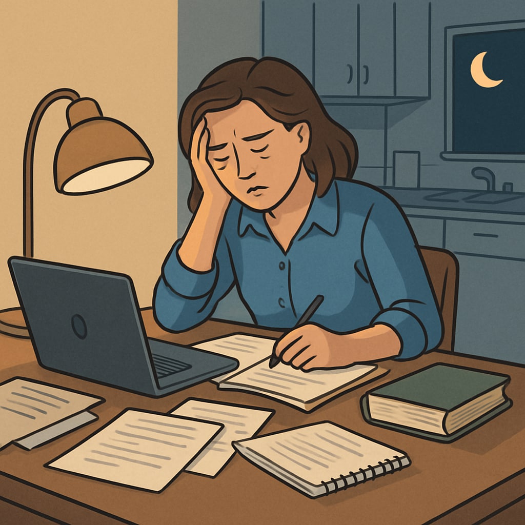 Contingent teacher facing unpaid research pressure