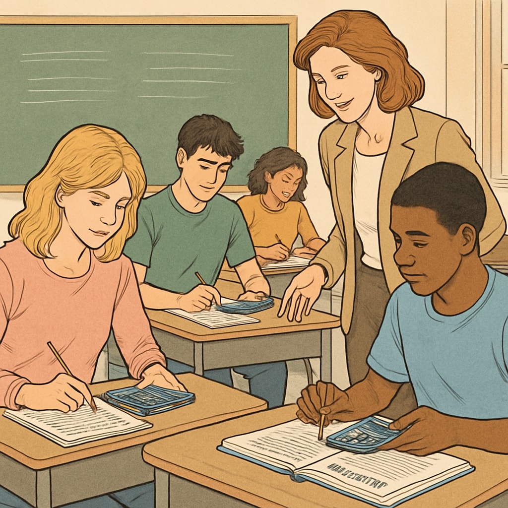 Financial education workshop for teenagers in school environment