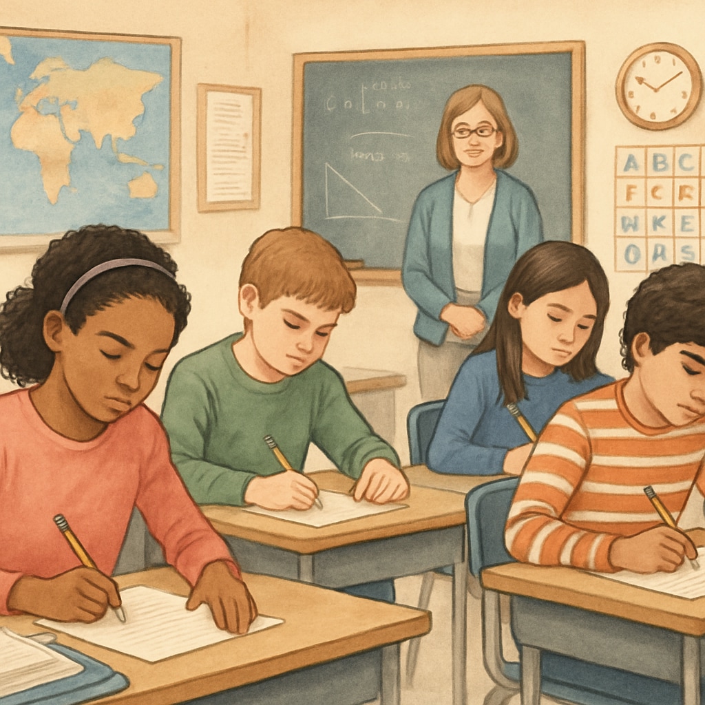 Gifted students taking ACT exam for early academic development