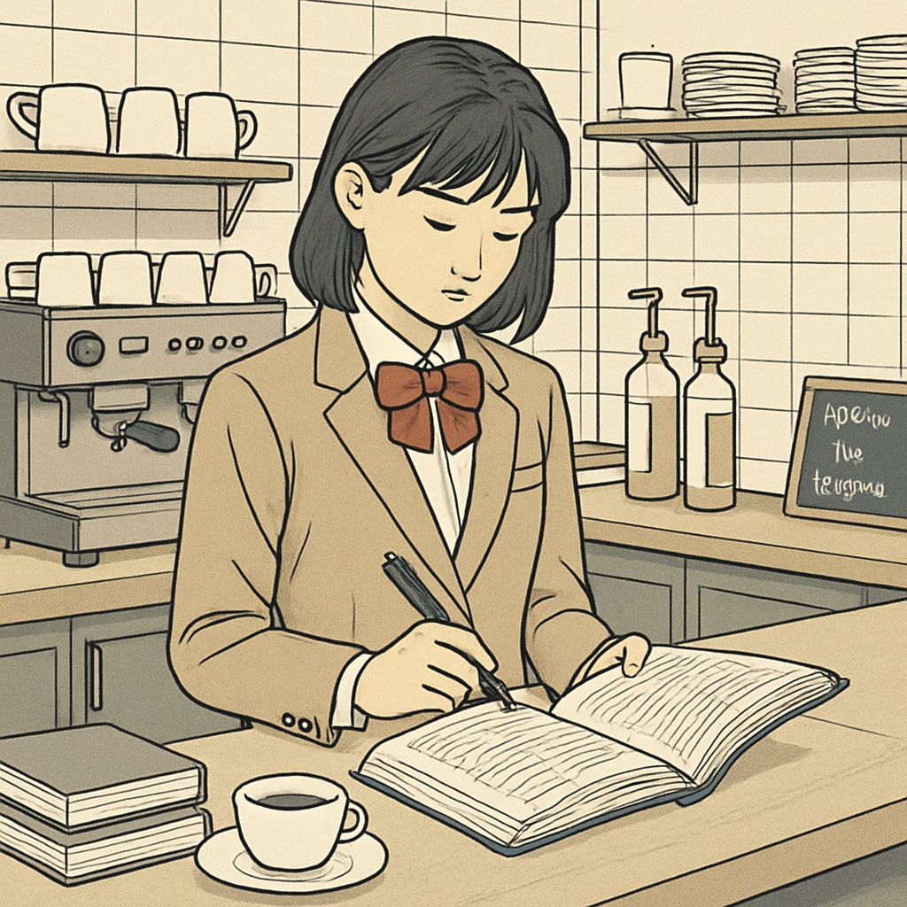 Balanced high school student managing work and studies