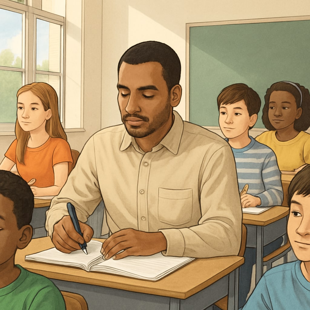 Adult learner overcoming age concerns in formal schooling environment