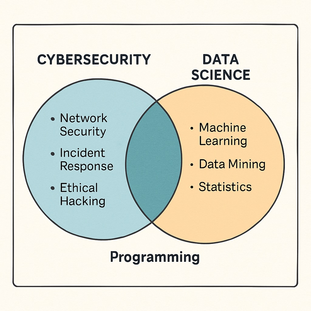 Skill comparison between cybersecurity and data science careers