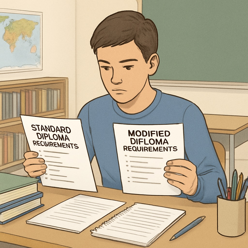 Student evaluating high school diploma options to avoid future regret