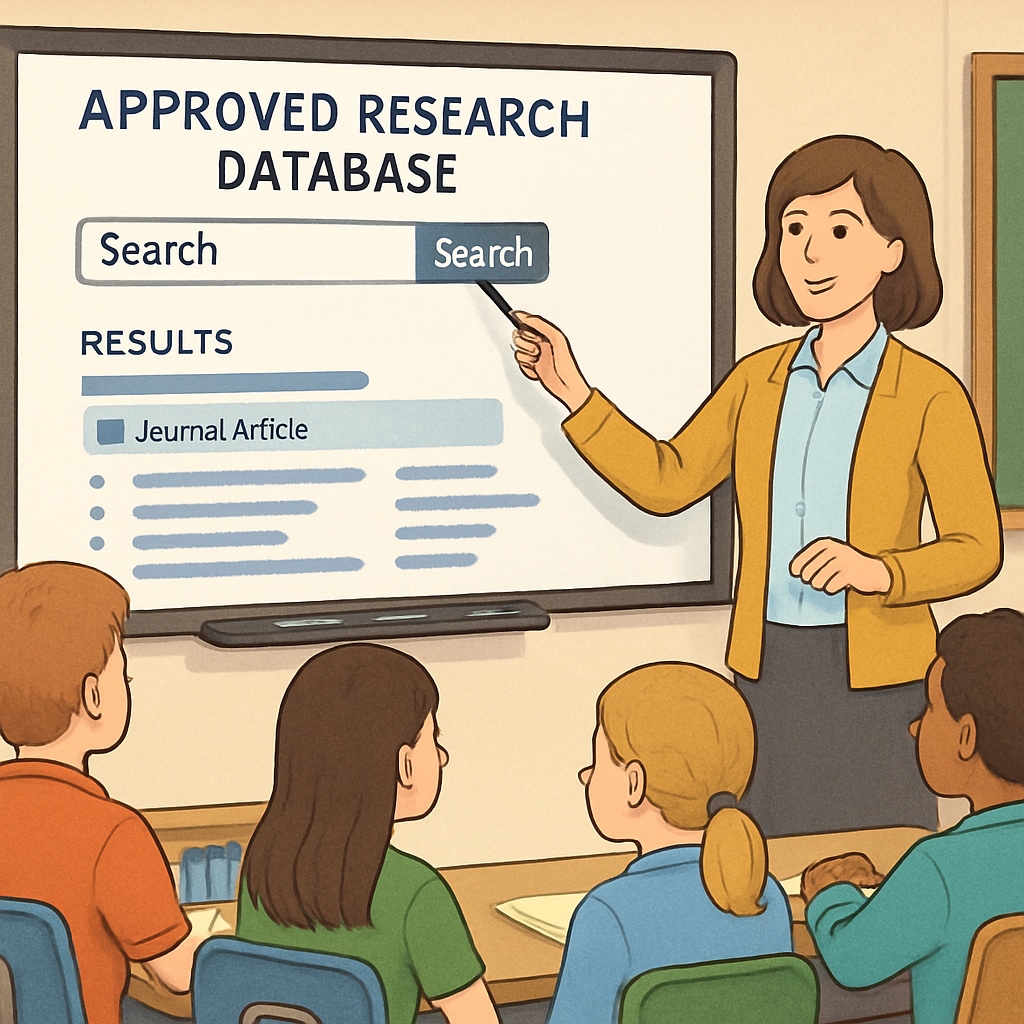 Teacher implementing compliant digital education strategies