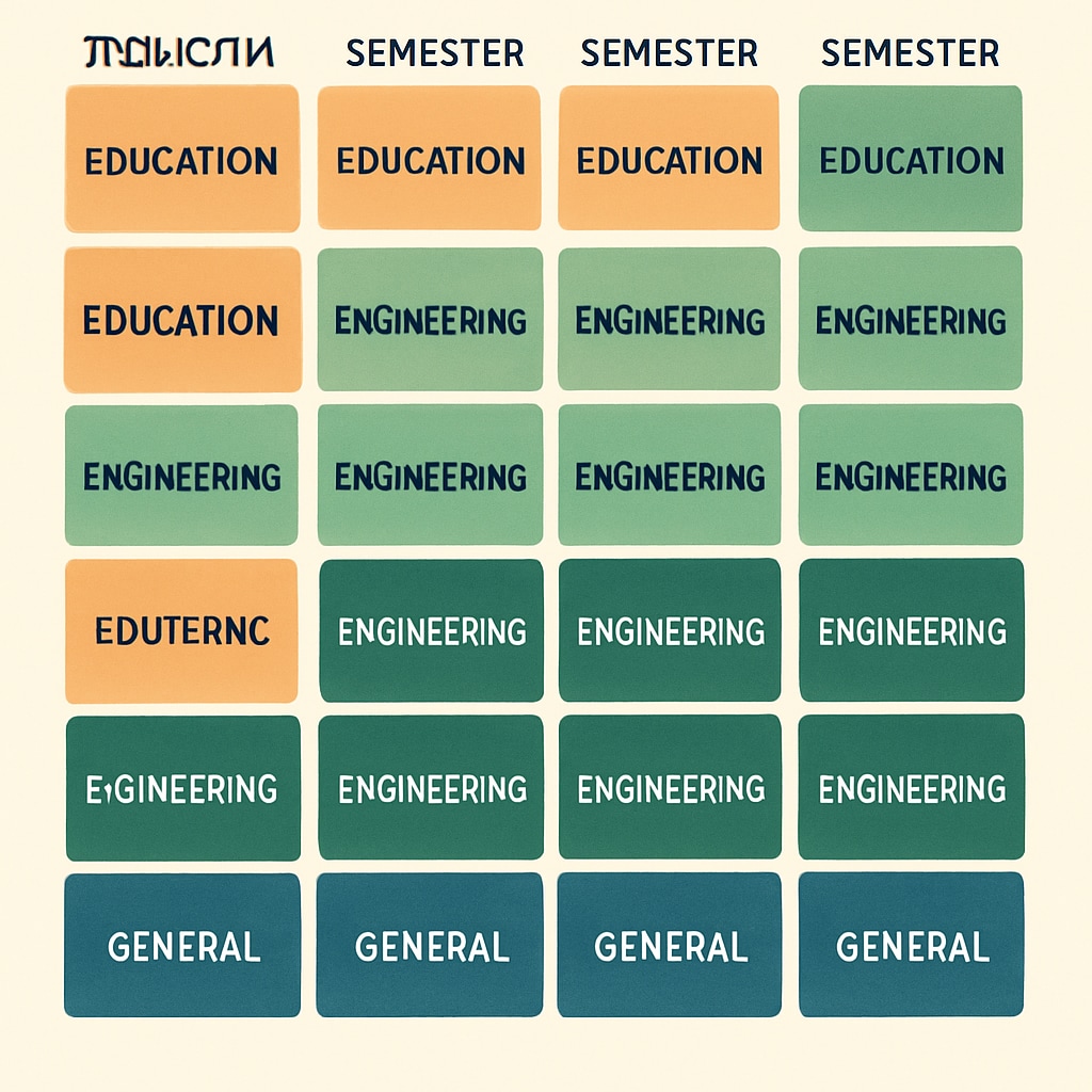 Curriculum structure for education engineering dual degree