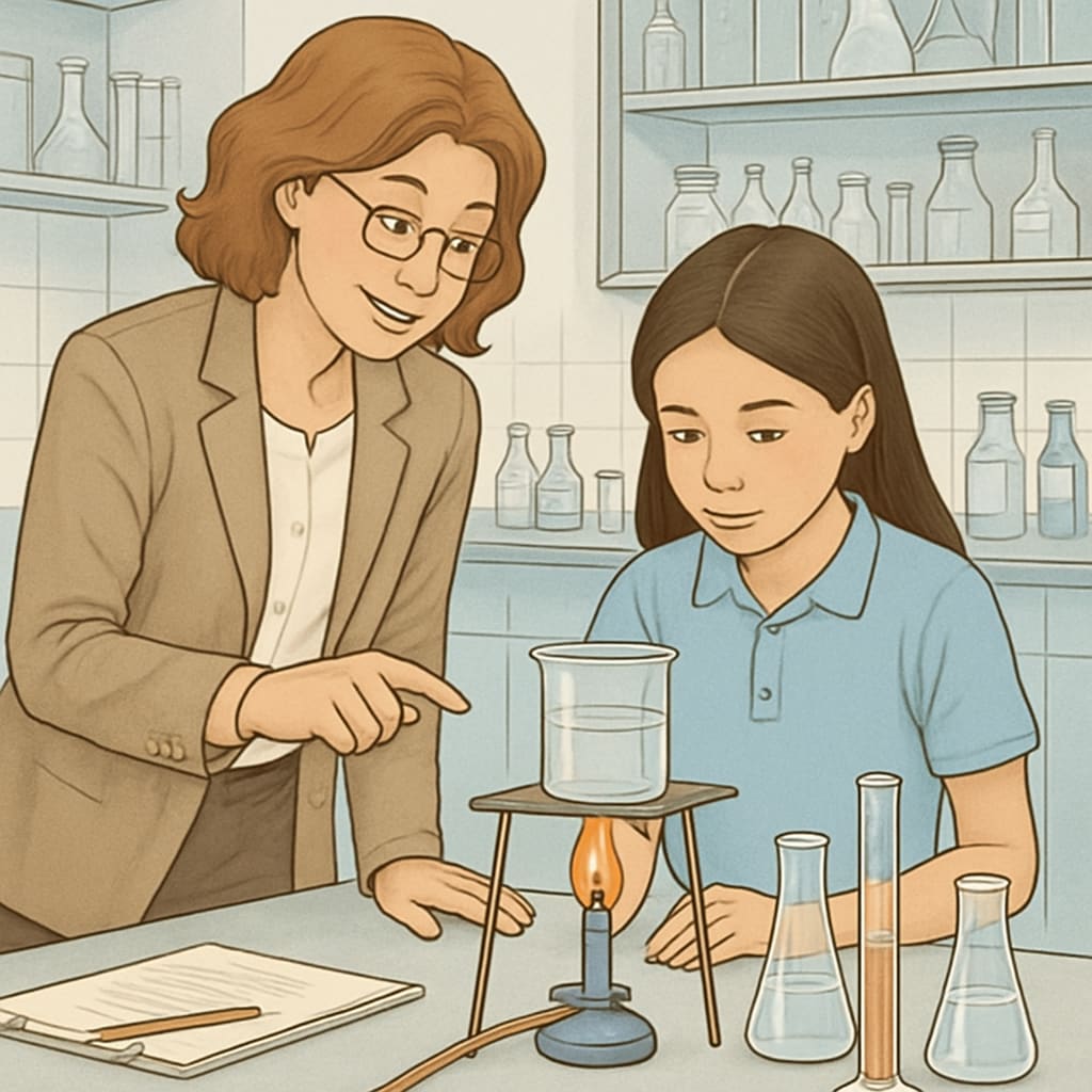 Educator supporting student engagement in family education setting