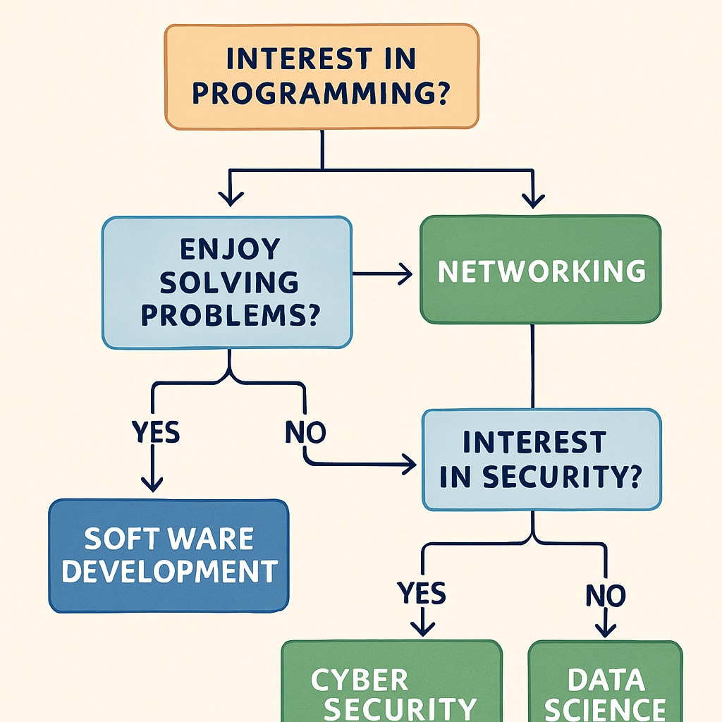 Decision-making guide for IT career planning and major selection