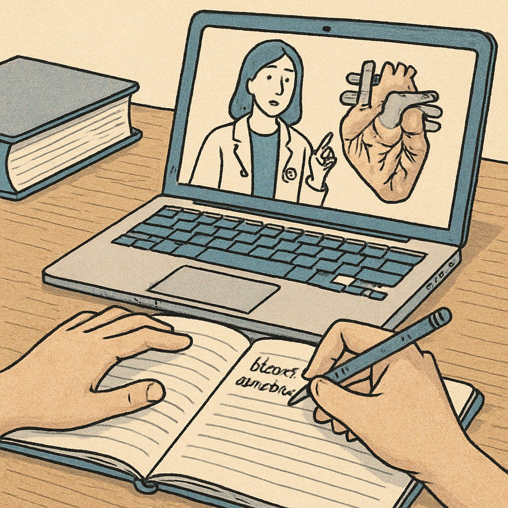 Effective note-taking during medical online courses