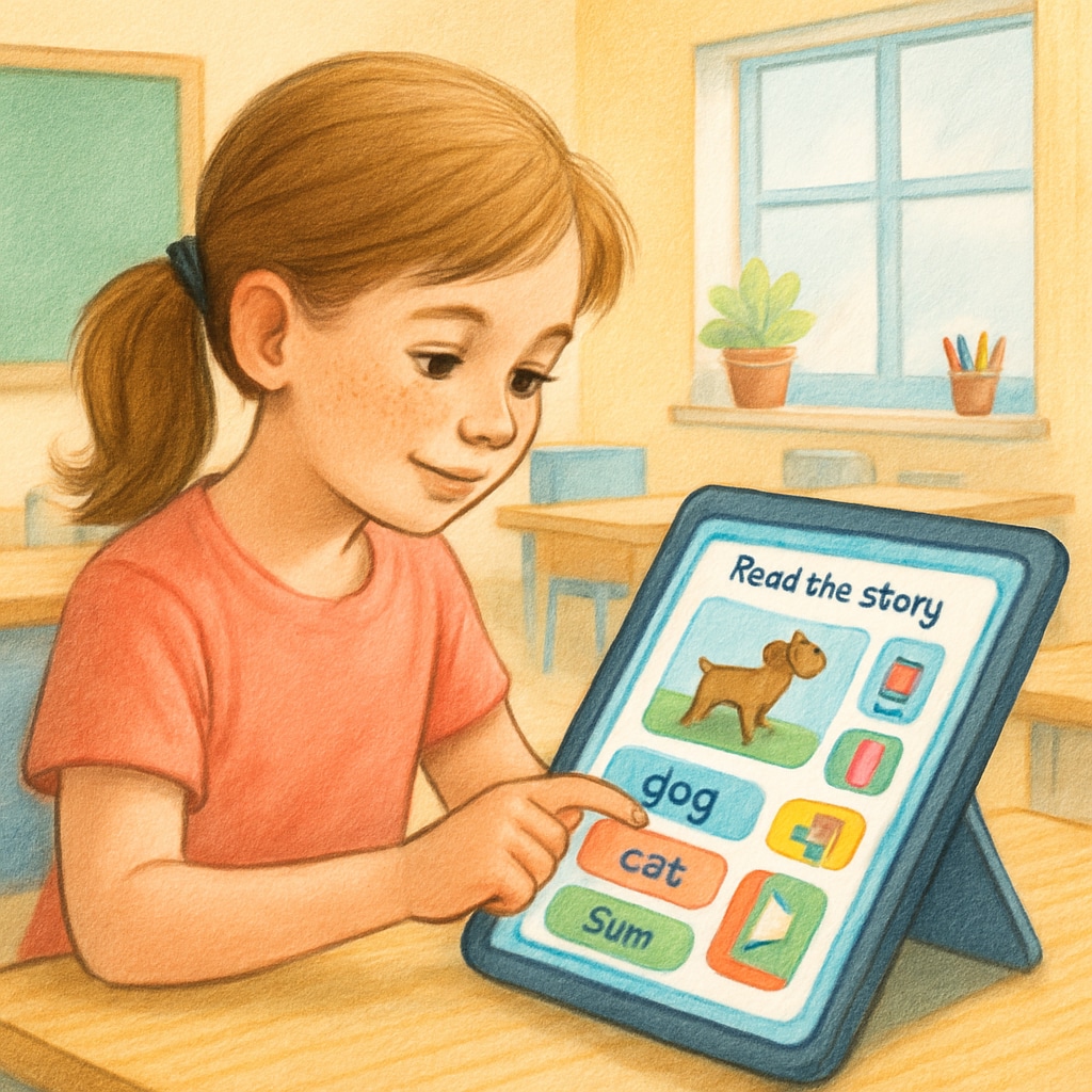 Child using technology for reading comprehension alternatives