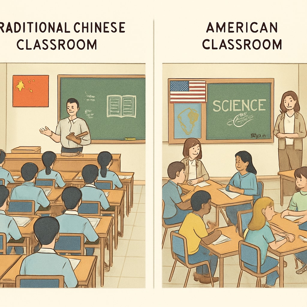 Chinese and American classroom comparison in education systems