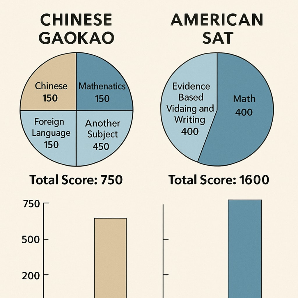 Test score comparison between Chinese and American education systems