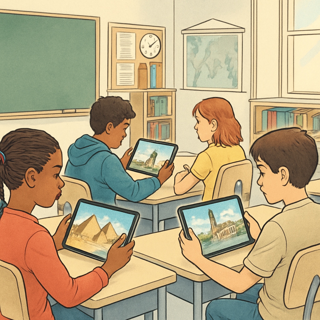 Students engaging with travel short videos for educational purposes