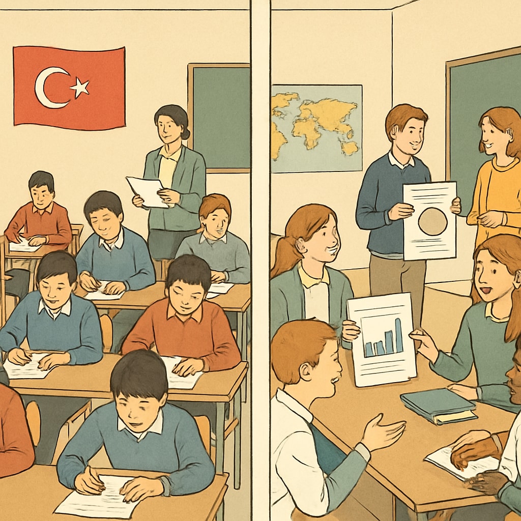 Comparison of exam-focused vs project-based learning in education systems
