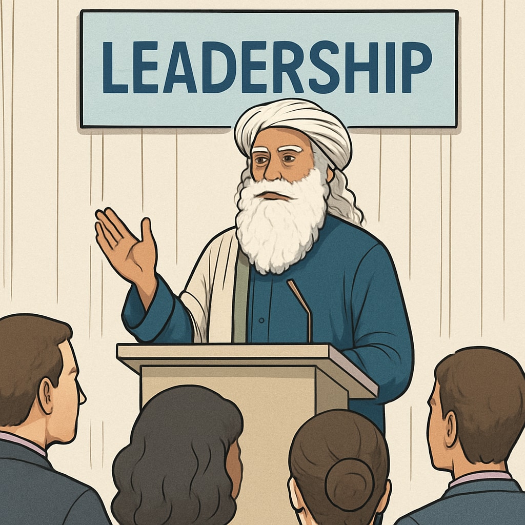 Sadhguru teaching leadership principles to entrepreneurs