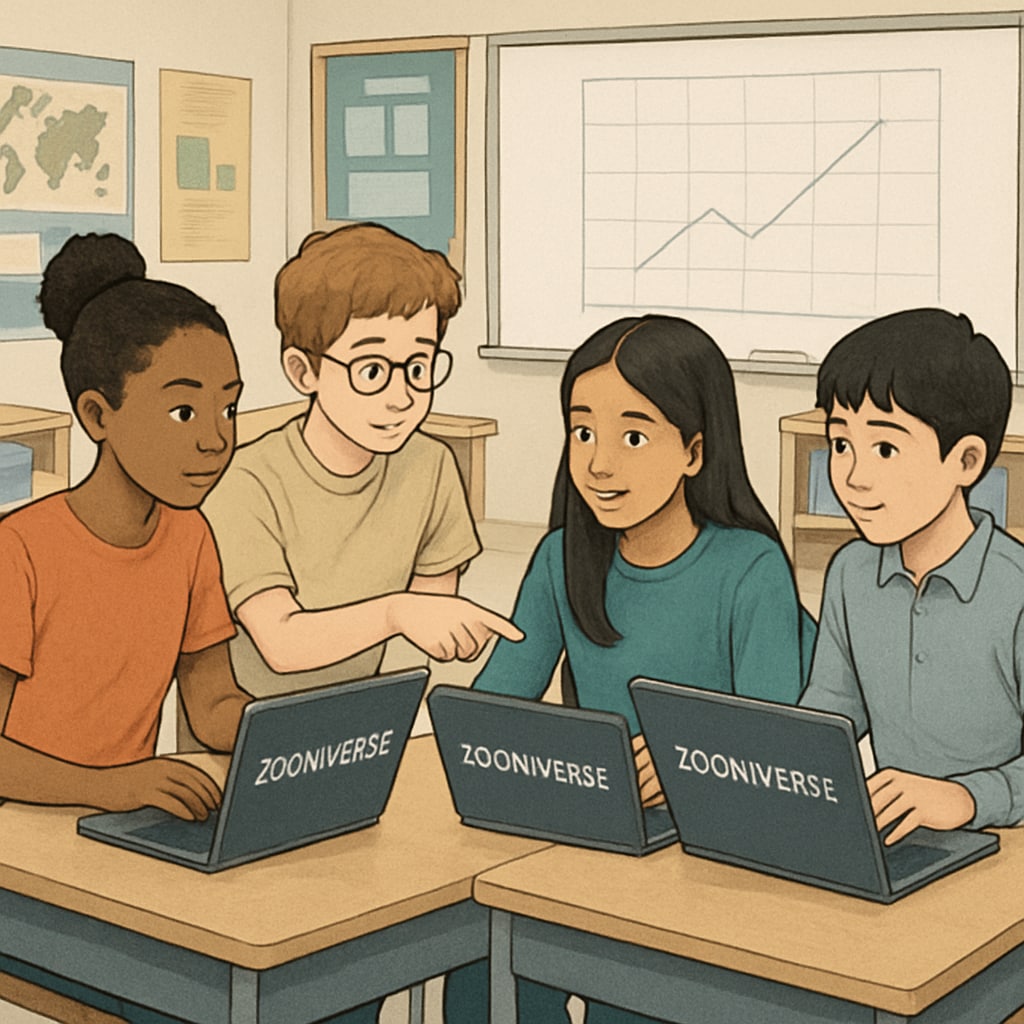 K12 students participating in Zooniverse citizen science projects