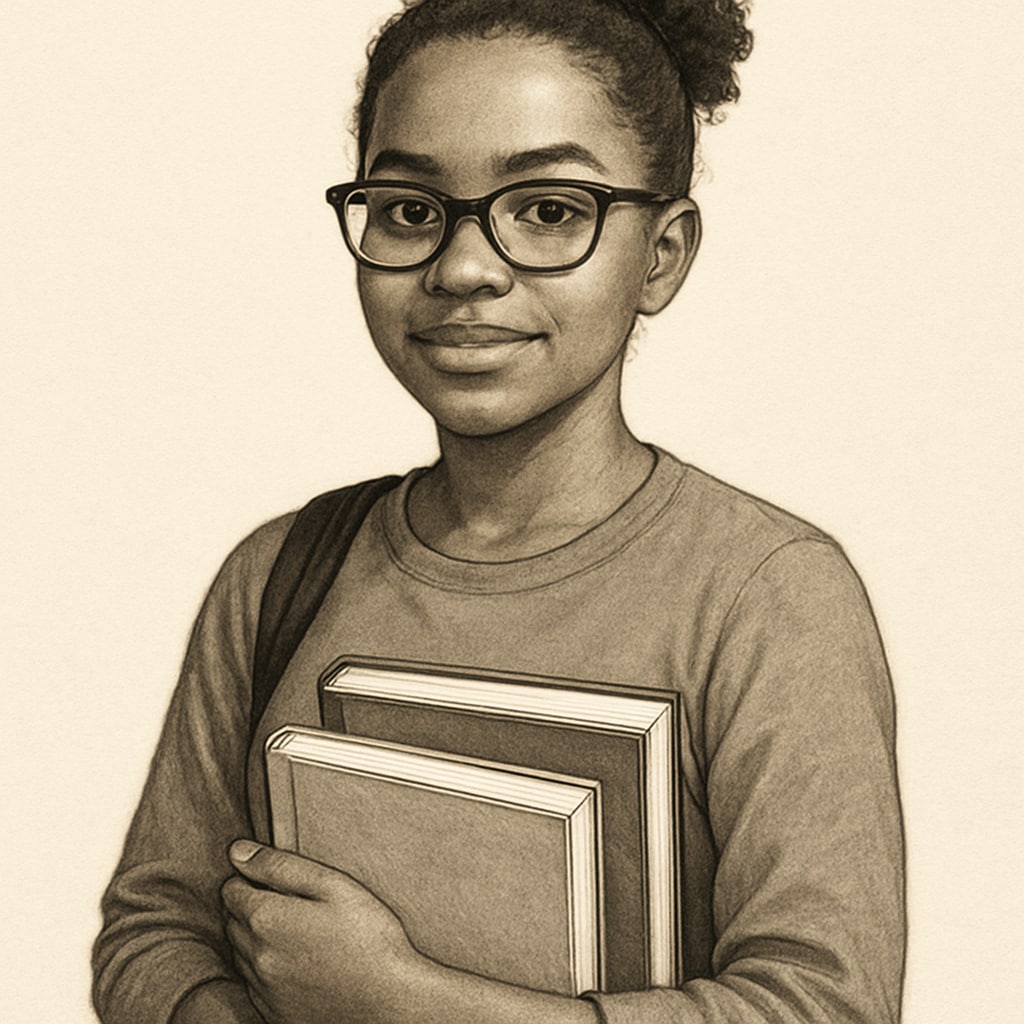 Close-up portrait of a young Black female student holding textbooks Nigerian student affected by UK international student fees and immigration status