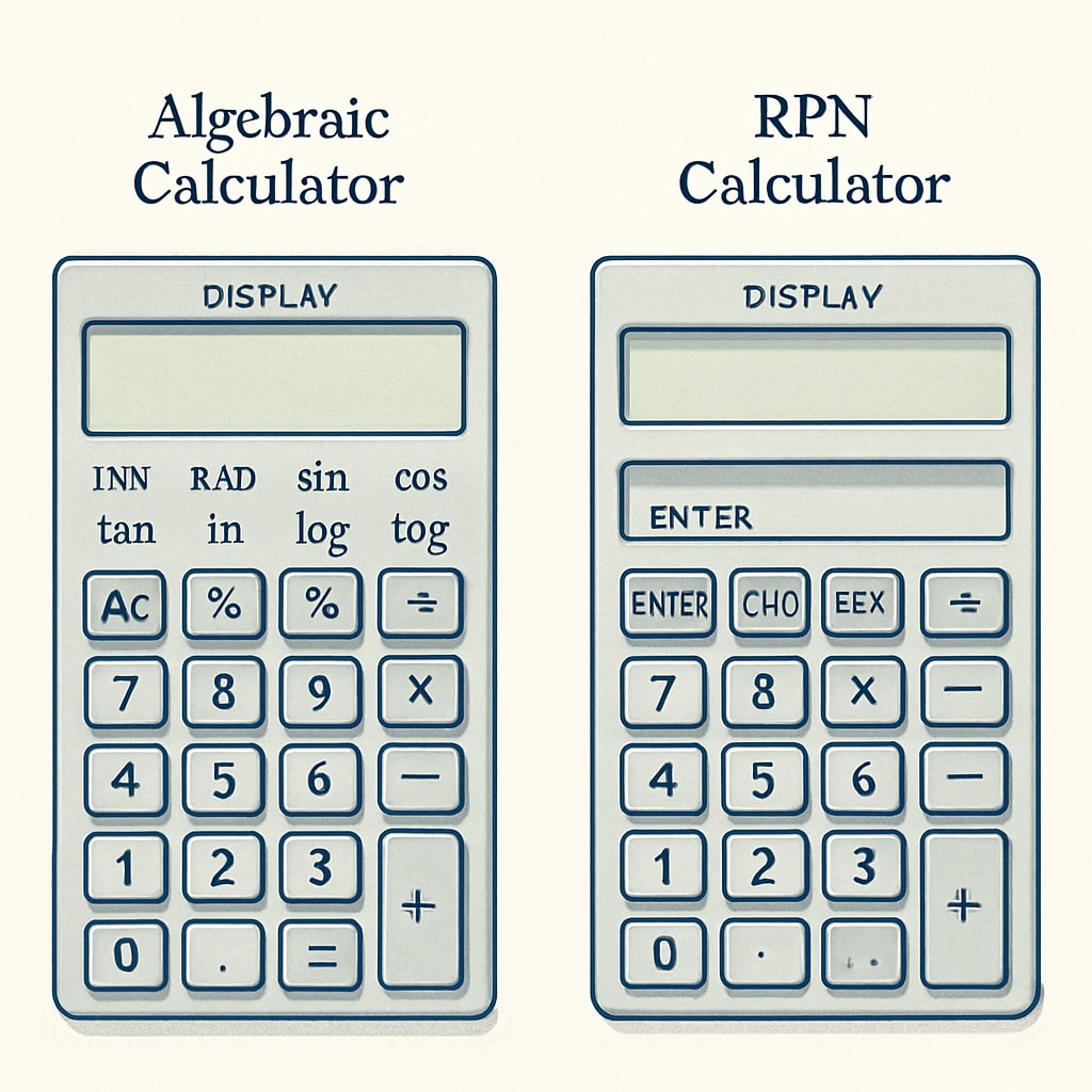 RPN calculator vs traditional calculator comparison