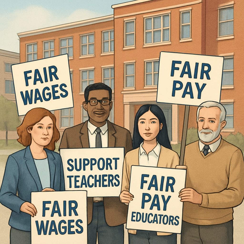 Teachers collective absence protest