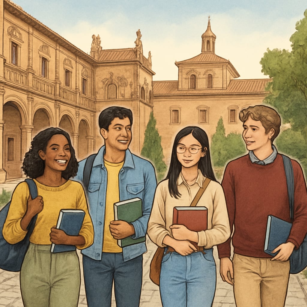 International students at Spanish university for studying in Spain