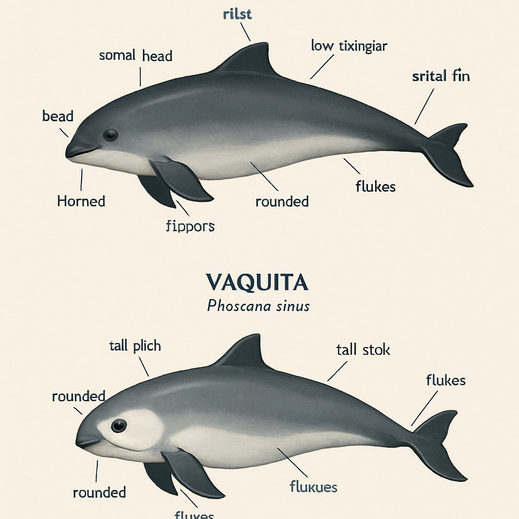 Porpoise classification diagram showing species differences