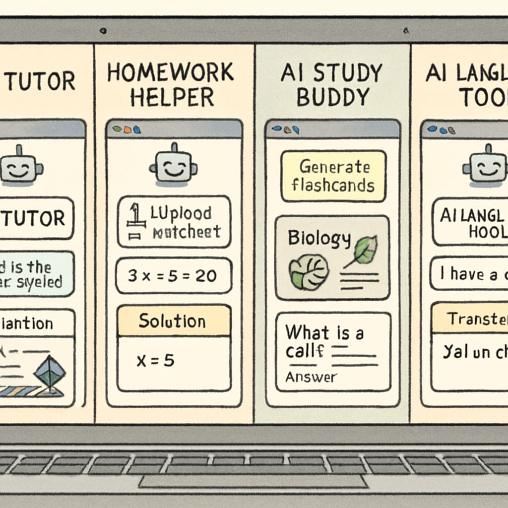 Comparison of AI academic assistance tools for K12 education