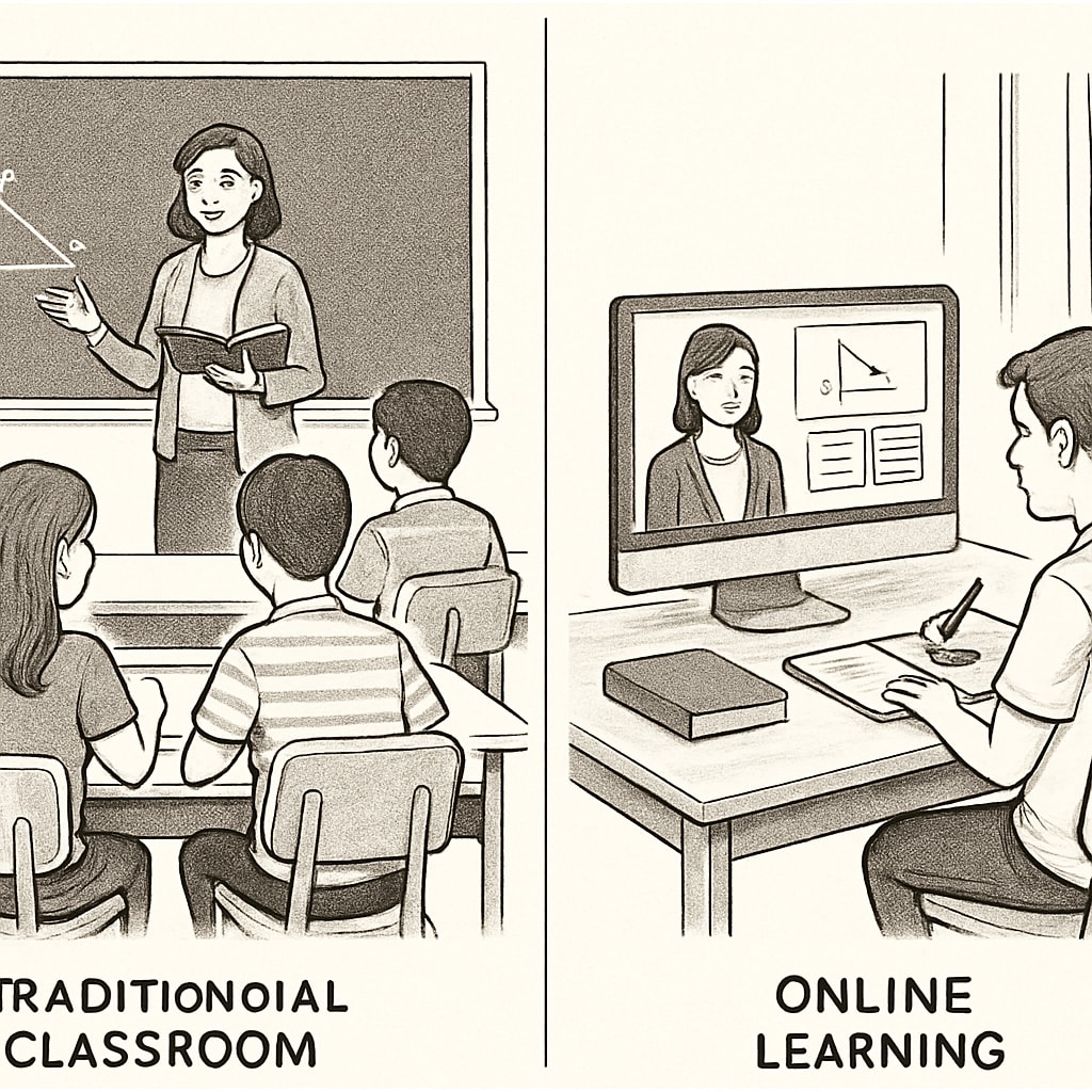 Traditional vs online learning comparison for dual enrollment programs