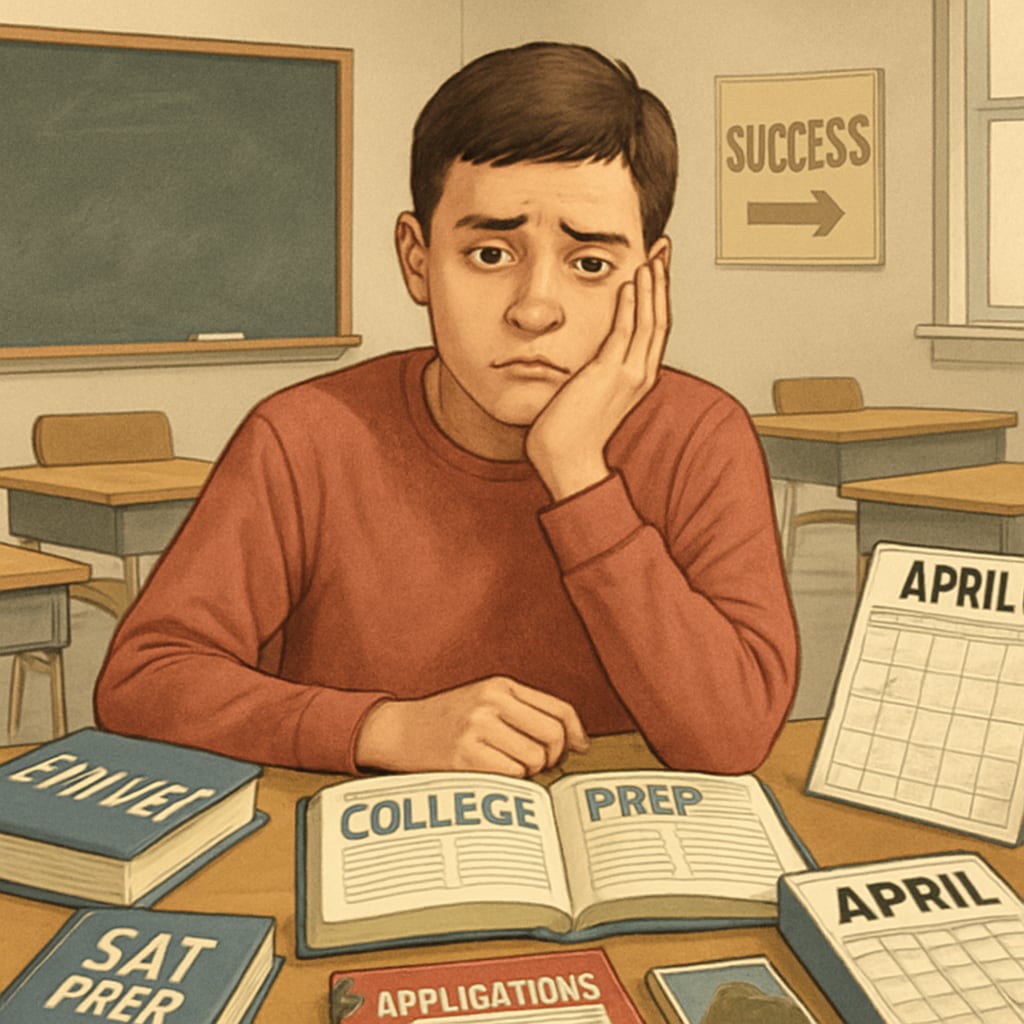 First-year student facing college application difficulties