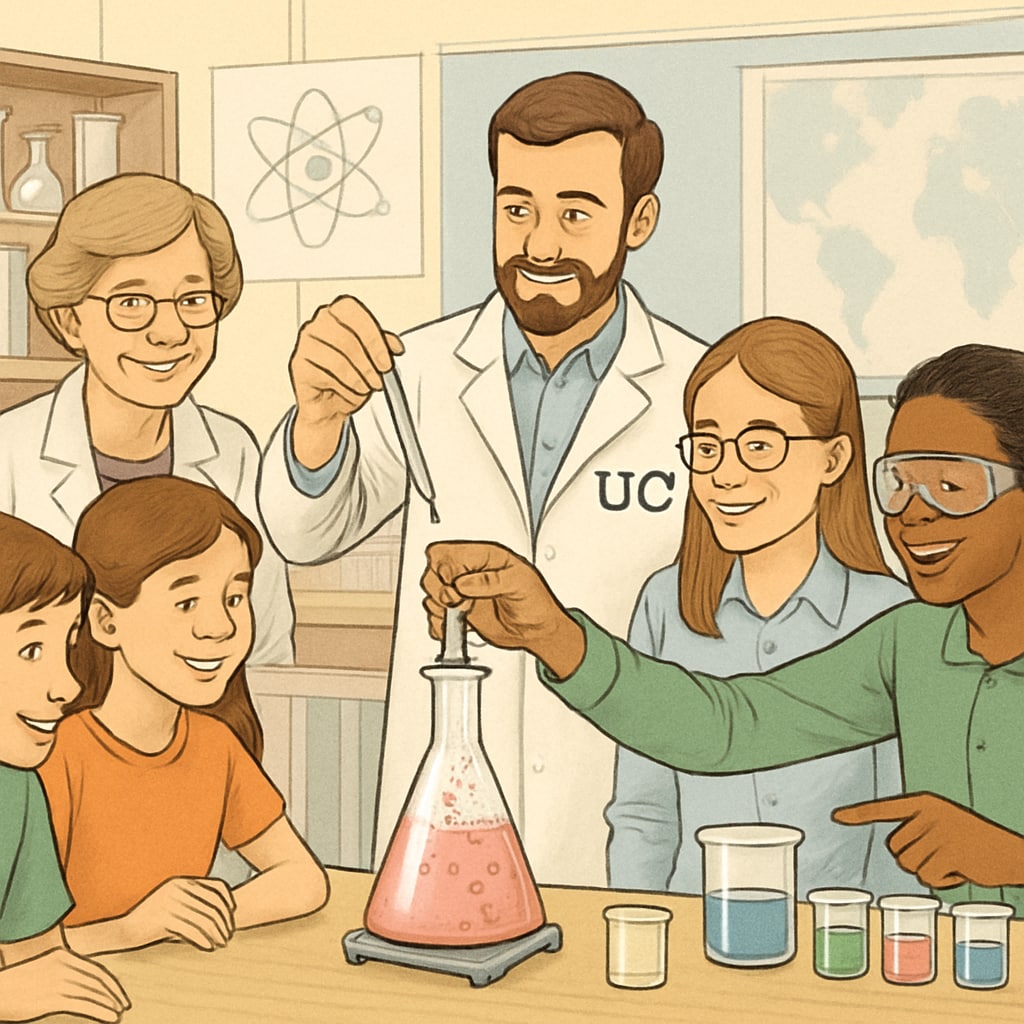 University of California employees mentoring K12 students in STEM education