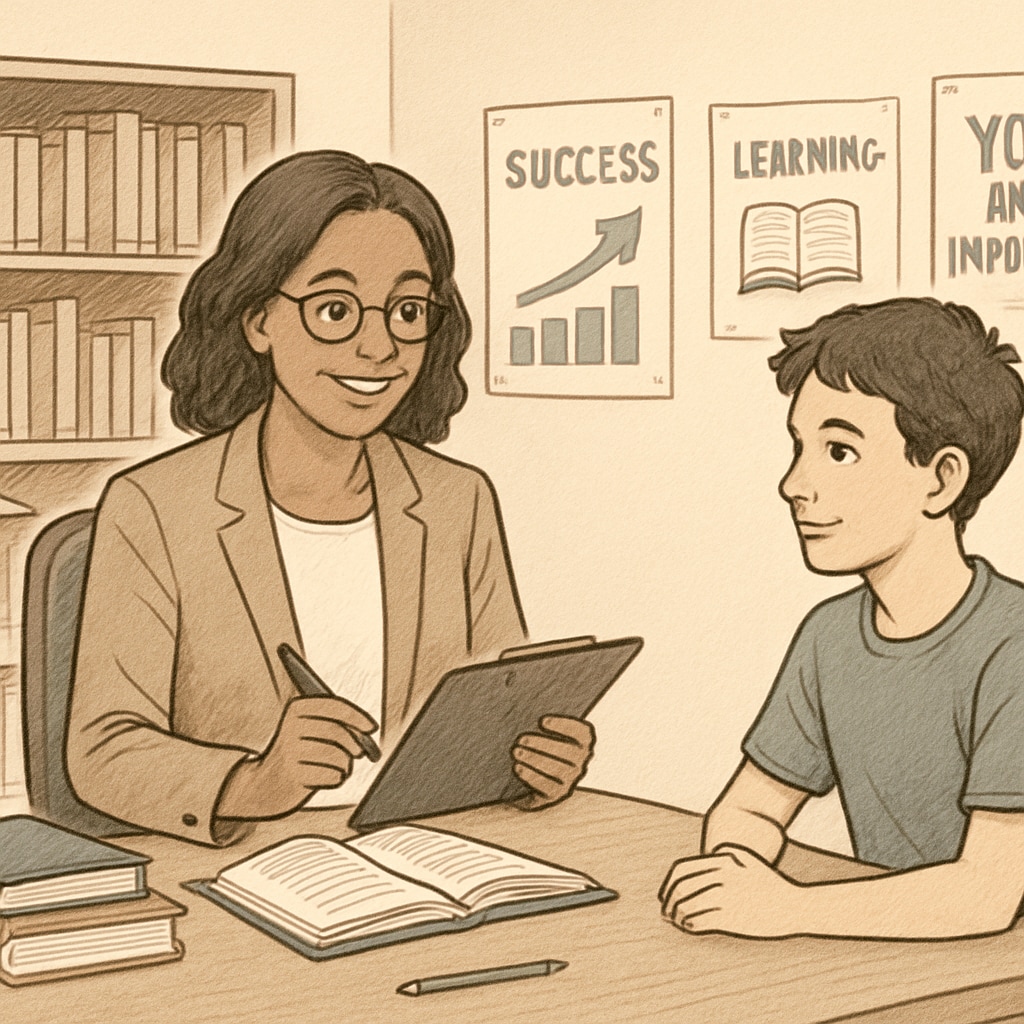 Psychological intervention session in public school setting