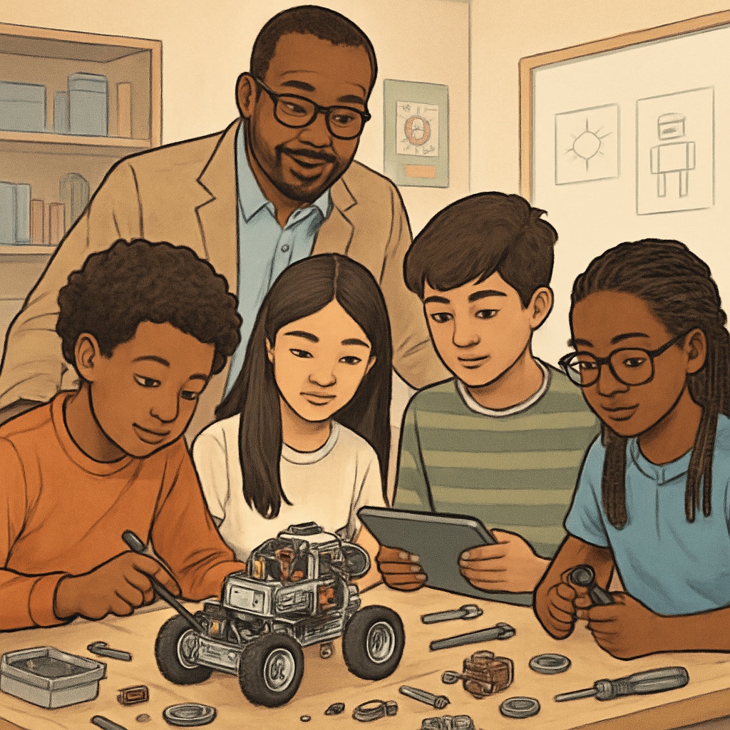 K12 students developing AI-resistant skills through hands-on STEM project