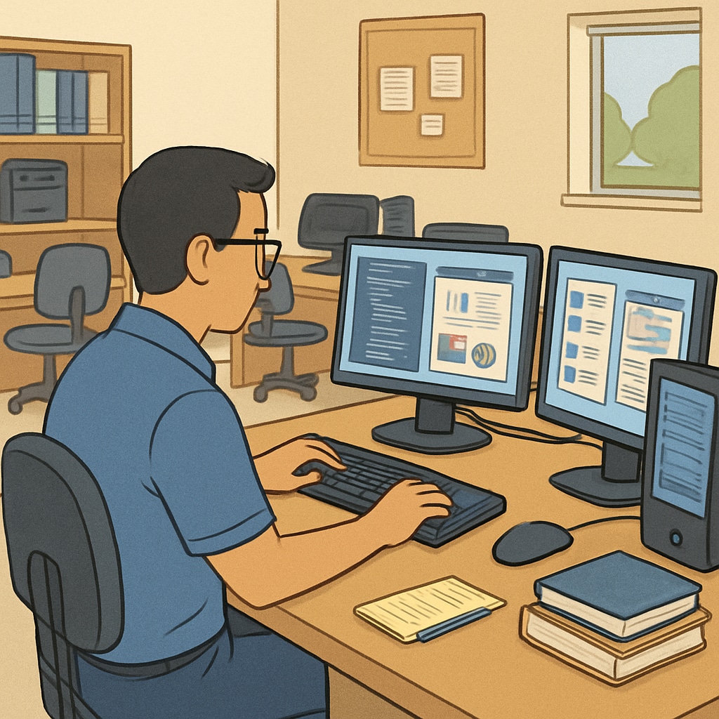 Education technology professional maintaining school computer systems