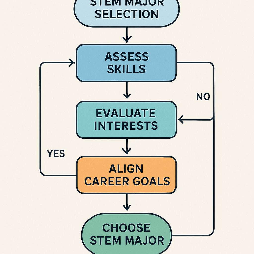 STEM major decision flowchart