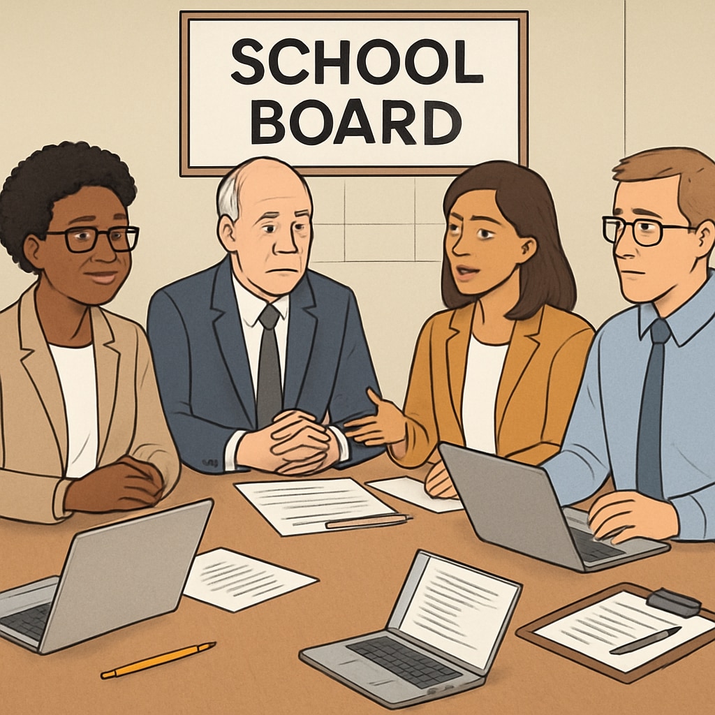 Effective school board members collaborating on education transformation