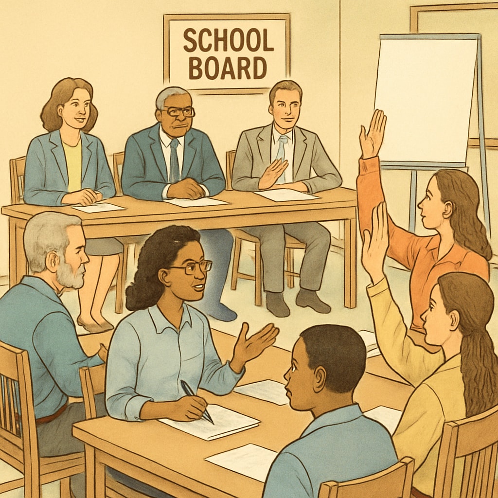 Community engagement in school board decision making for educational change
