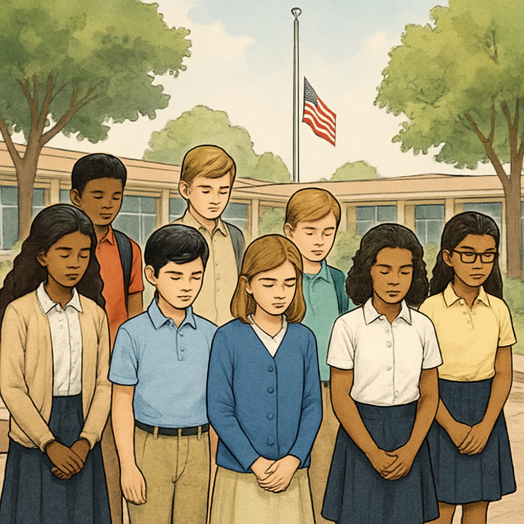 School Gaza silence memorial observed by multicultural students