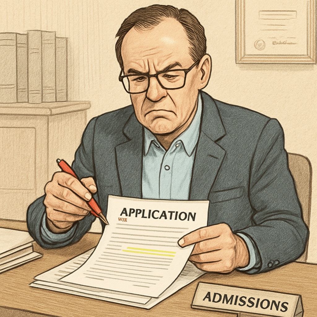 College application fraud detection by admissions officer