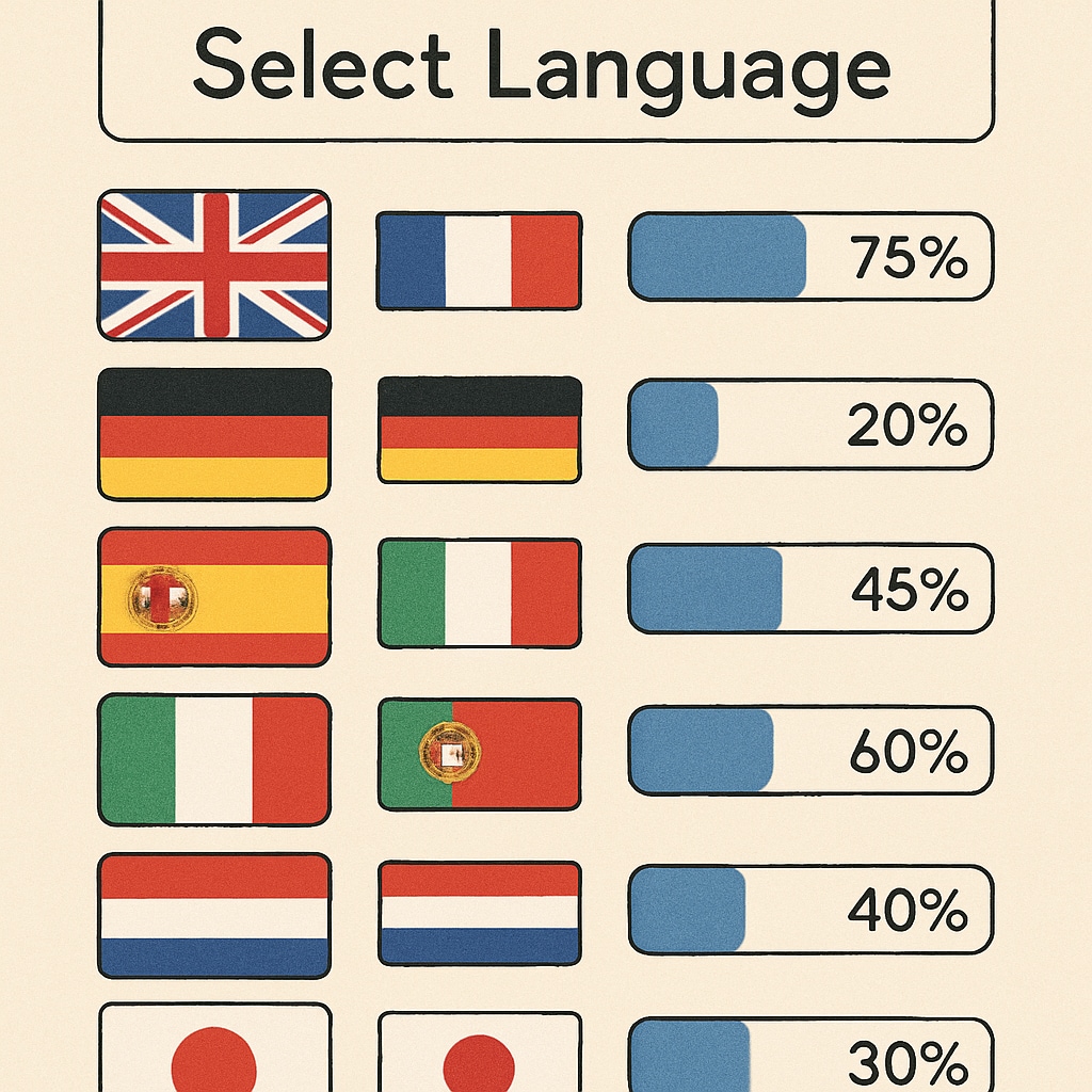 Multilingual interface in educational app