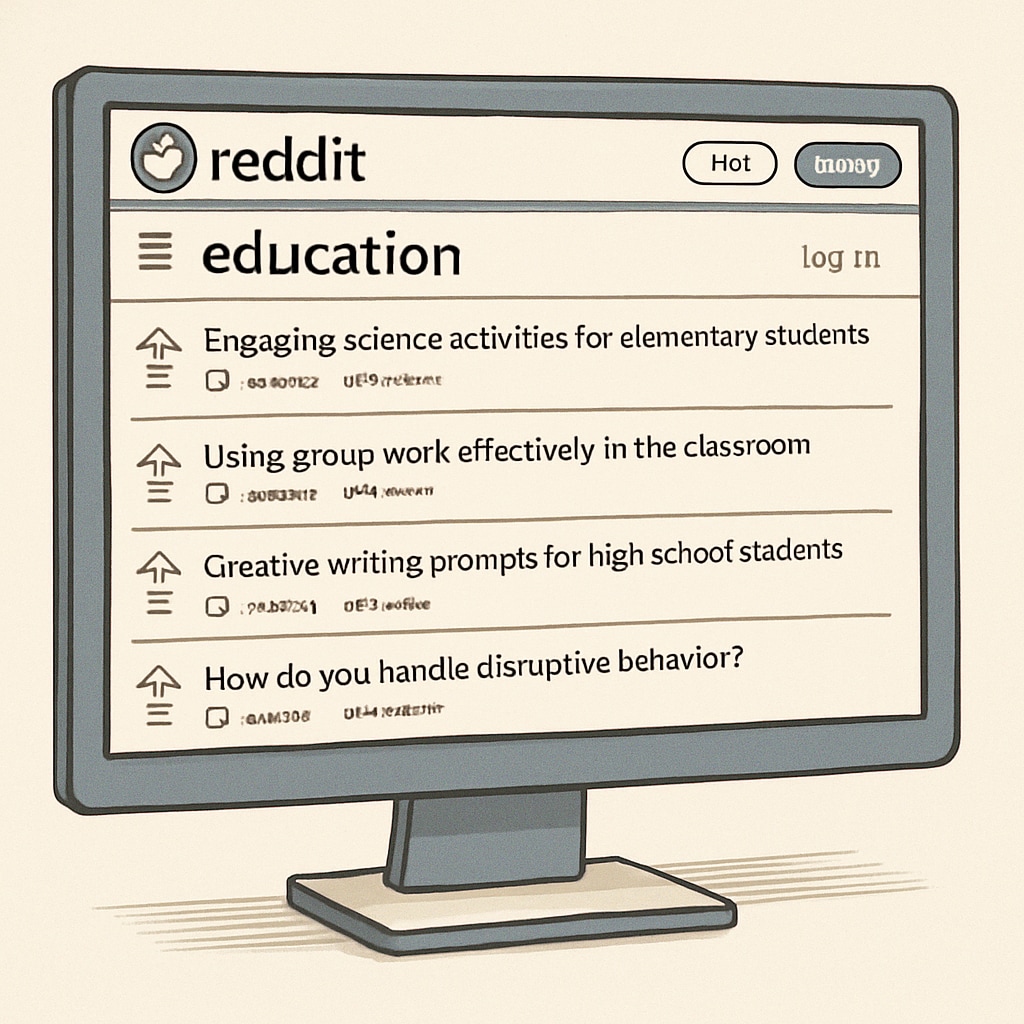 Reddit education subreddit interface showing teaching resources and community rules