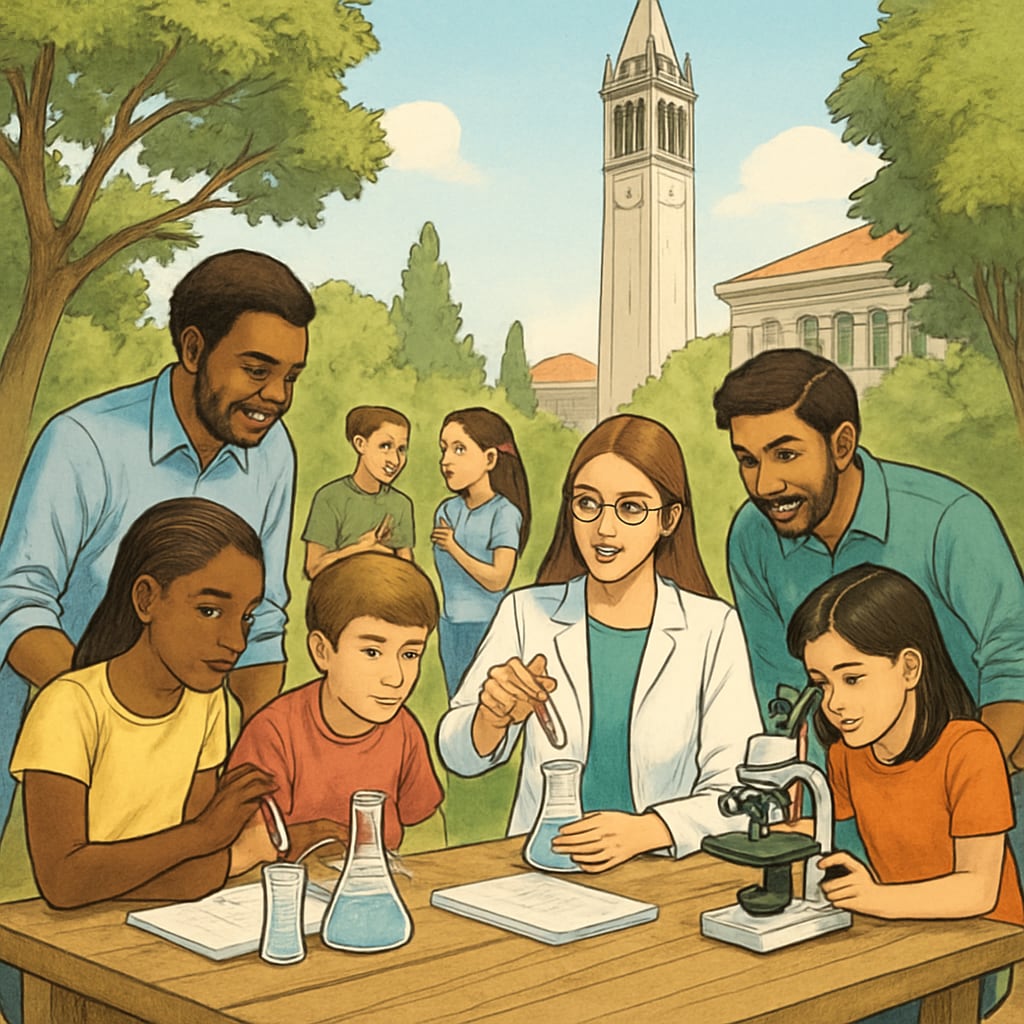 UC employees facilitating K12 STEM education program