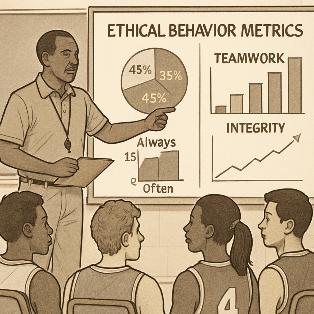 Sports team ethics training with AI detection technology