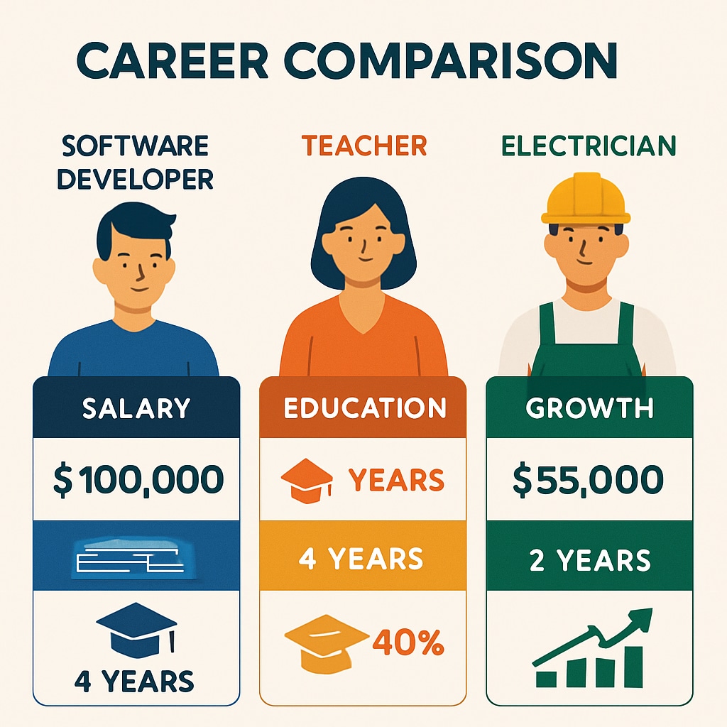 Career prospects comparison for STEM major selection