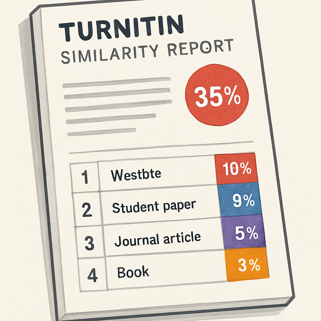 Turnitin plagiarism detection report analysis