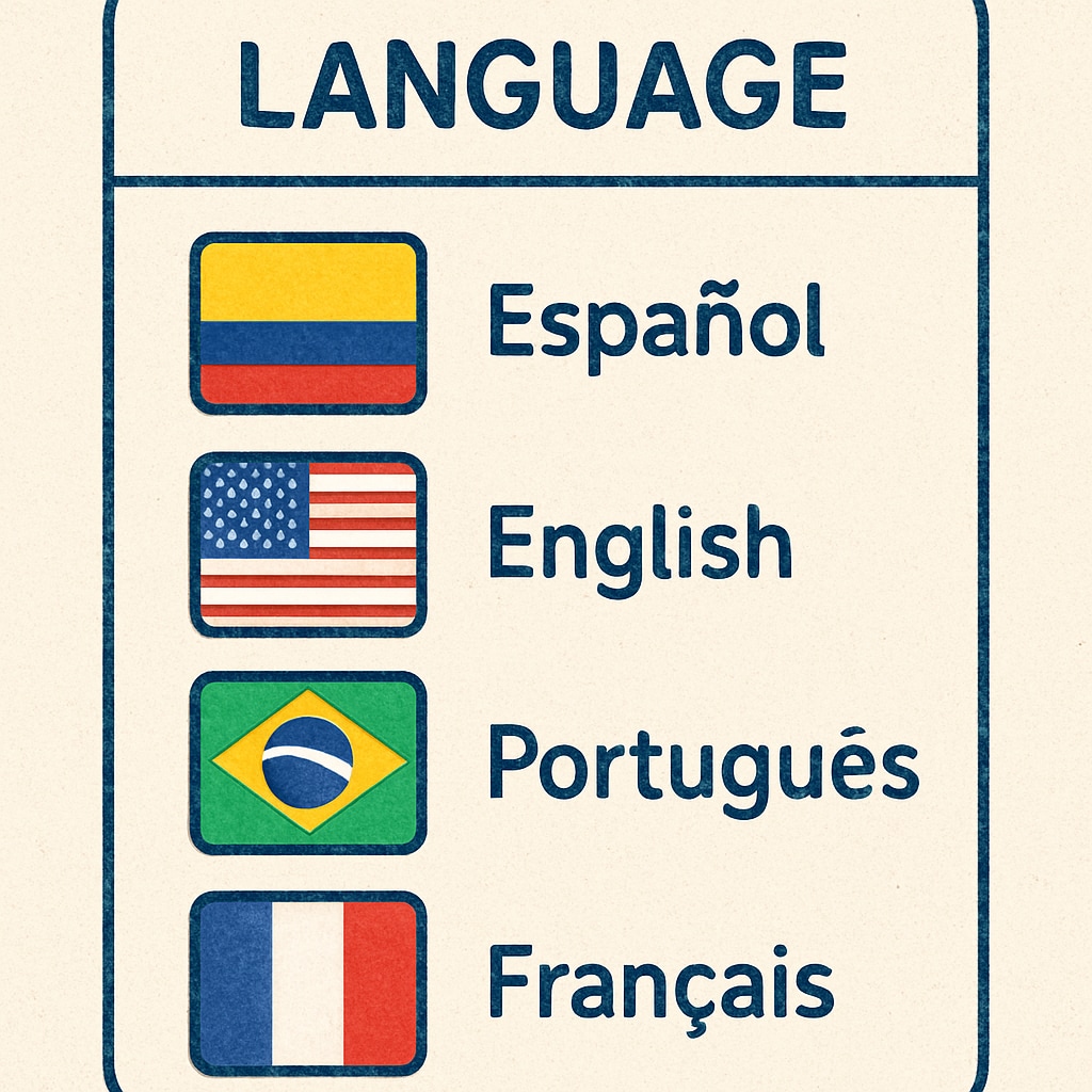 Multilingual interface of educational app Gurwi