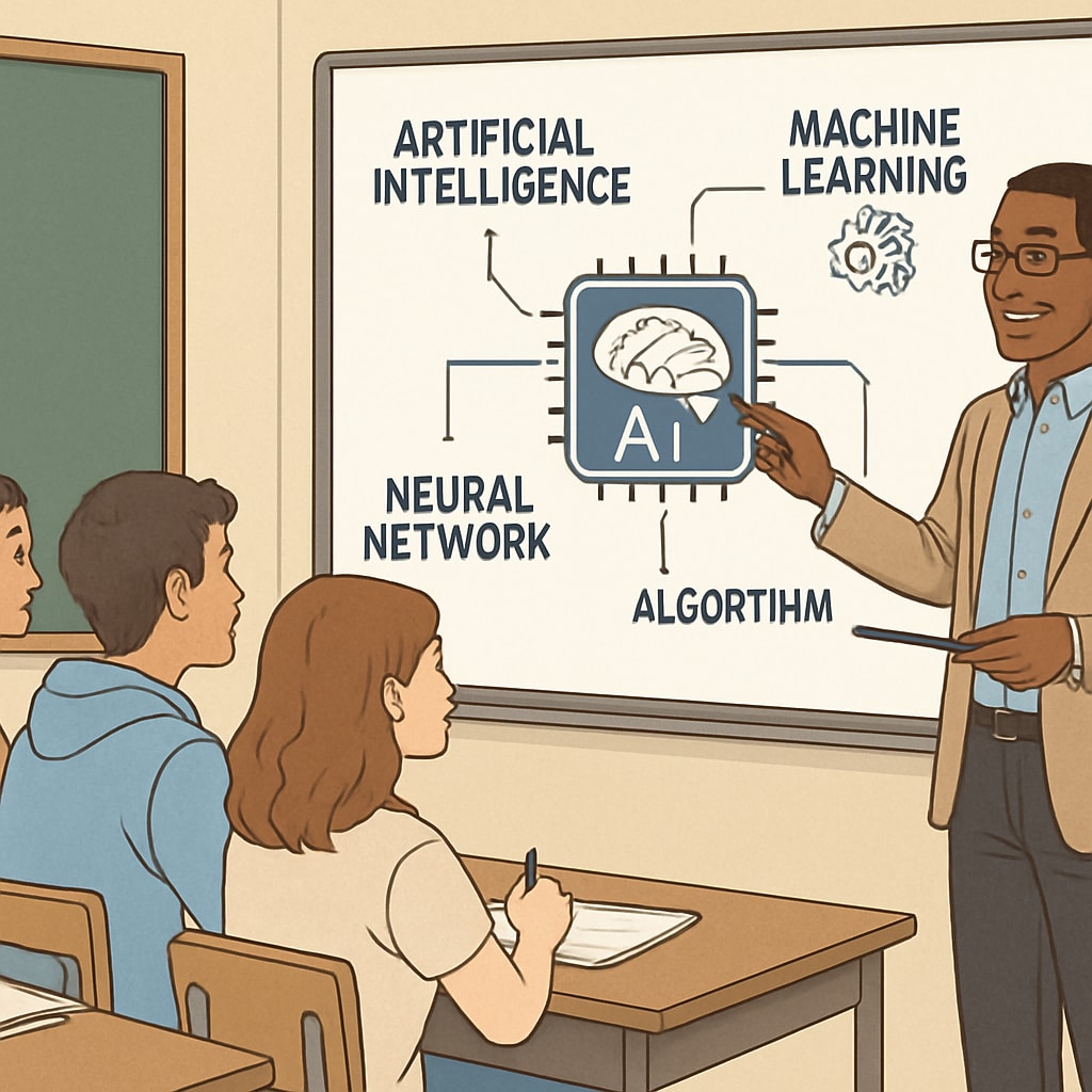 Teacher preparing students for AI-integrated career futures